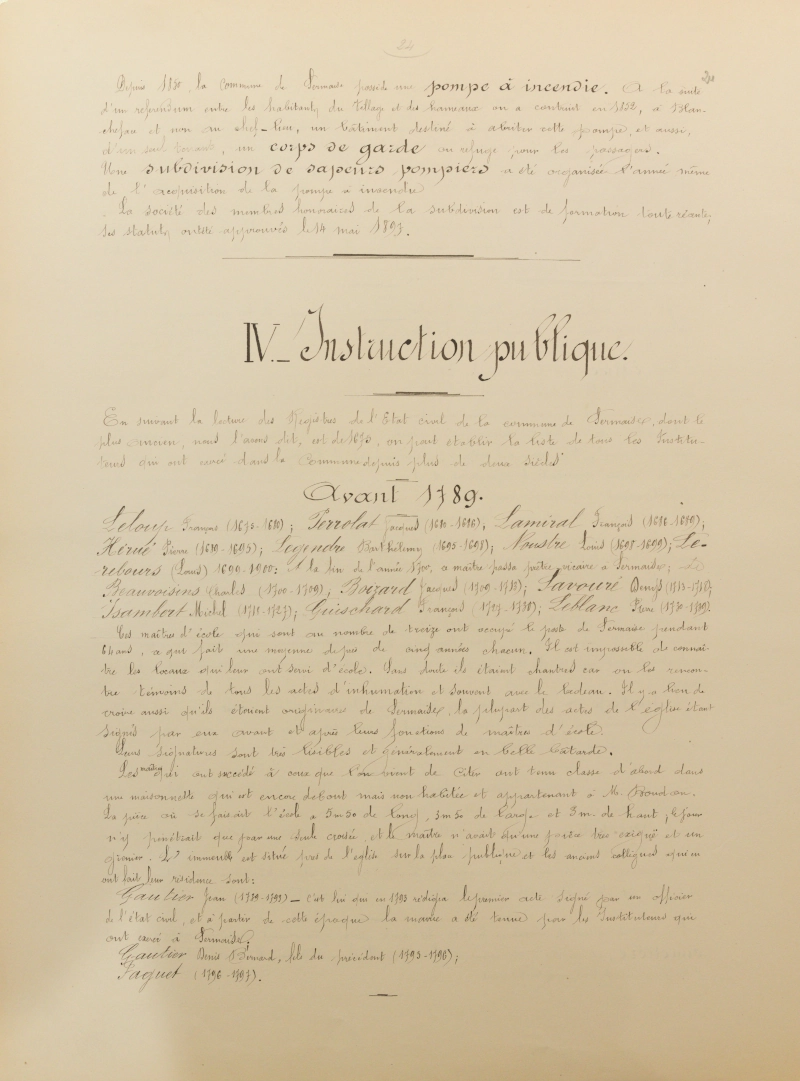 Manuscrit original de Martin Eugène Legrand, feuillet 24/36